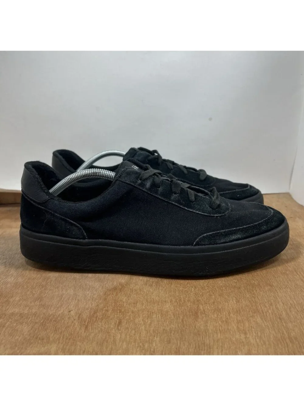 Kizik Prague Mens Size12 Canvas Handsfree Shoes Sneakers Black